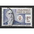 MEXICO 1964 PRESIDENT DE GAULLE 2p BLUE AND BRO...