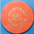 Newton's. 50p Casino Chip. Torquay, UK. Q73.