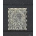 Gibraltar.SG93 2d Grey.Mounted Mint.Mar24