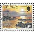 JERSEY, Corbiere Lighthouse, orange 1989, 18p, #6