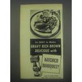 1947 Kitchen Bouquet Advertisement - So easy to make gravy rich brown