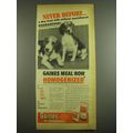 1952 Gaines Meal Dog Food Ad - Never before a d...