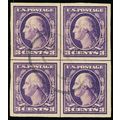 484, Used 3¢ Superb Center Line Block of Four S...