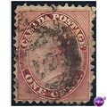 Canada 1859 SG30 1c Deep Rose Good+ Used