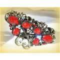 Sale Retro Fashion Red Crystal Rhinestone Hair ...