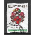 COLOMBIA 1973 AIR $1.00 ARMS OF TORO FINE USED