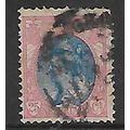 NETHERLANDS , 1898 QUEEN WILHELMINA 25c BLUE AN...