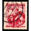 Austria 1948 National Costumes 30g Used Stamp.