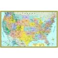 U.S. Map Poster (32 x 50 Inches) Paper Quickstudy Reference by Mapping Specialis
