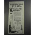 1927 Canadian National Railway Ad - To Alaska