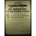 1956 Mercury Phaeton Car Ad - Ed Sullivan - 80 Mercury Phaetons Free