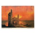 SUNSET OVER A CORNISH TIN MINE.. used postcard ...