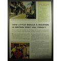 1954 British Travel Association Ad - How little would a vacation in Britain cost