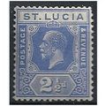St Lucia 1922 SG96 2 1/2d Bright Blue Mounted M...