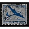 URUGUAY 1947 AIR DOUGLAS DC - 4 36c BLUE SG 958...