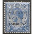 Straits Settlements 1922 SG244 8c Ultramarine M...