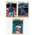 Three 1991 Score Royals rookie cards, Barry #76...