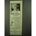 1922 Baker's Cocoa Ad - Give Them To Drink