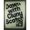 1967 Cluny Scotch Ad - Down With Cluny Scotch