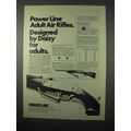 1975 Daisy Power Line Model 880 and 881 Rifles Ad