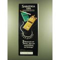 1983 Saratoga Cigarettes Ad - Saratoga 120's Leisure length Low in tar