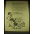 1962 Ferranti Ltd Ad - Man with eyes on the sky