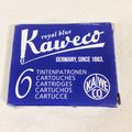 Kaweco Royal Blue Ink Cartridges, 6 Pack, New