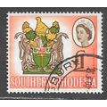 RHODESIA SOUTHERN 1964 QE2 ARMS HERALDRY SHIELD...