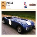 Collectors Club card. Classic Cars. Jaguar C-Type