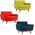 Classic Mid-Century Modern Tufted Club Chair Ar...