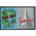 Scout Double Badge UK Cumbria/Reivers - White B...