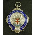 Solid Silver Enamel Pocket Watch Albert Fob Med...