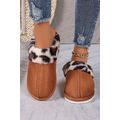 Chestnut Leopard Patched Plush Lined Thick Home...