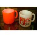 2 VINTAGE GLASBAKE ORANGE & MOM THE QUEEN OF MY...