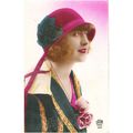 CARTE POSTALE - MODE - FEMME A CHAPEAU - REF 8