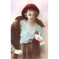 CARTE POSTALE - MODE - FEMME A CHAPEAU - REF 62