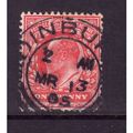 GREAT BRITAIN 1902 SG 219 1d SCARLET FINE USED#9