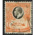Gold Coast 1928 1/- Black and Red Orange SG110 FU