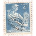 France 1954 - SG1198 - 4f blue - (pre-cancelled...