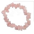 Rose Quartz Gem Chip Bracelet With Elasticated ...