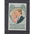 Pitcairn Is 1973 Royal Wedding of Princess Anne...