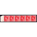 sg458 1d scarlet strip of 6 unmounted mint MNH ...