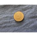 1982 (J) GERMANY 5 PFENNIG COIN.
