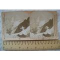 Stereoscopic Card Panorama of Mountain Peaks, C...