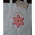 Hand decorated . Brown paper carrier bags Chris...
