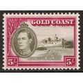 Gold Coast KGVI 1938-43 5s Olive-Green Carmine ...