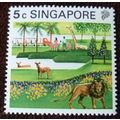 Singapore 1990 Tourism 5c Zoological Gardens mi...