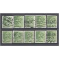 BULK STOCK.8 1/2p Yellowish Green x 10.Type Unc...