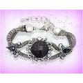 Fashion Black Retro Distressed Look Tibetan Sil...