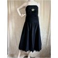 Karen Millen Designer Black Brooch Corset Dress...